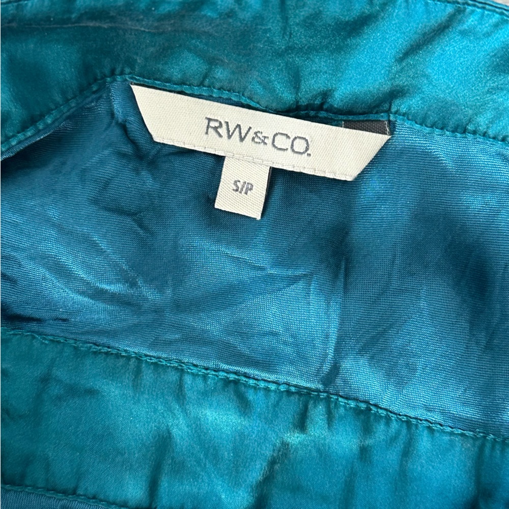 Y2K RW&CO Blue Silk Cami Tank - Picture 4 of 7